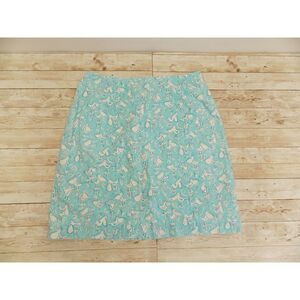 Lilly Pulitzer‎ Vintage Ol Salty Seagull Print Preppy Skirt Sz 6 Blue White